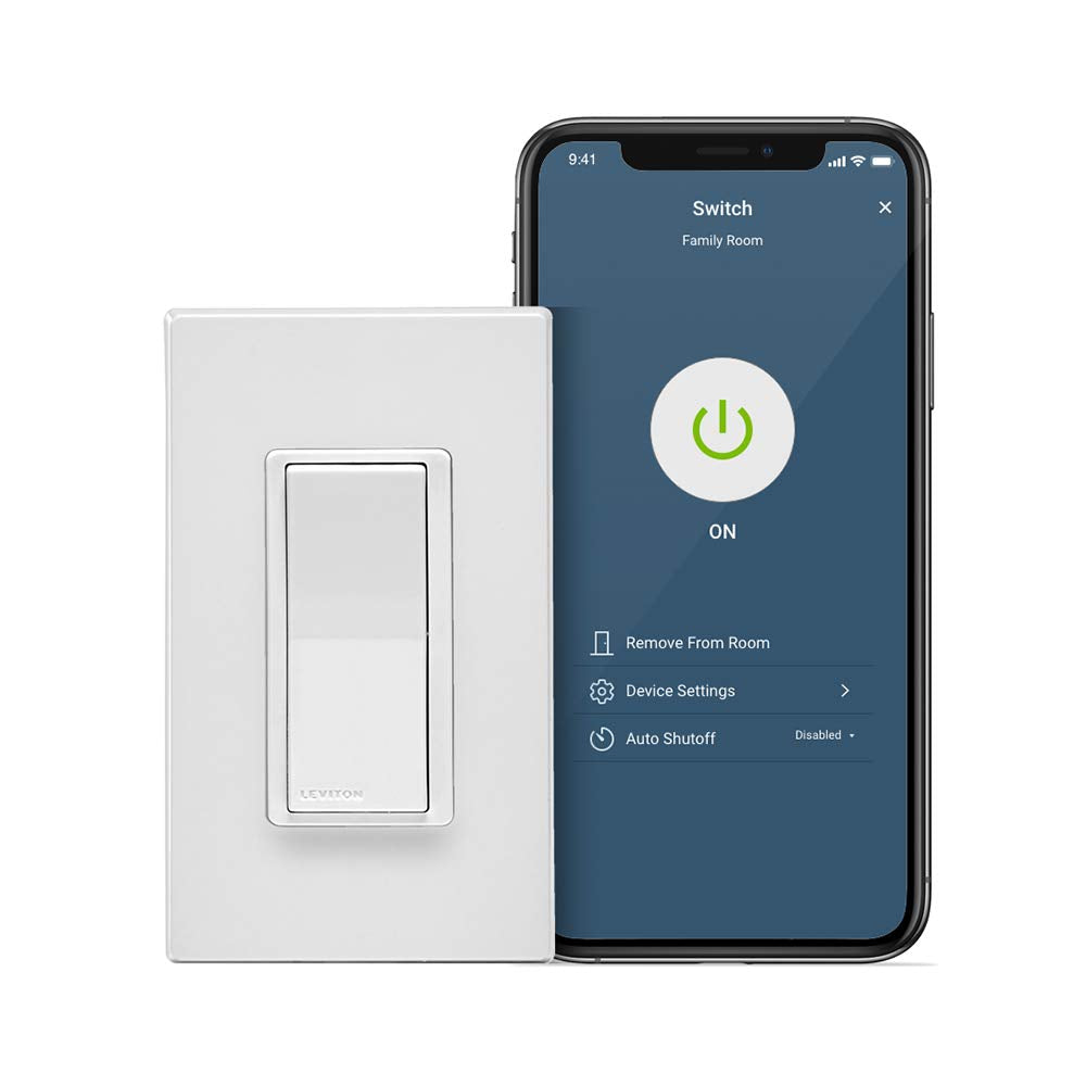 Decora Smart Switch, Wi-Fi 2Nd Gen, Neutral Wire Required, Works with Matter, My , Alexa, Google Assistant, Apple Home/Siri & Wired or Wire-Free 3-Way, D215S-2RW, White