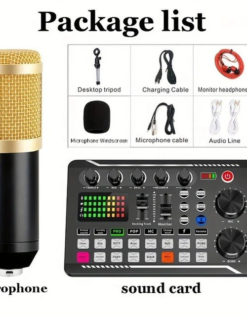 Load image into Gallery viewer, Streaming Microphone Kit with Audio Mixer and Condenser Microphone,Microphone Set for Podcast,Live Broadcast,Podcast
