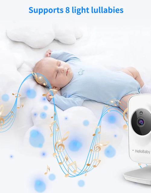 Load image into Gallery viewer, Video Baby Monitor with Camera and Audio, 5&quot; Color LCD Screen,  Monitor Camera, Infrared Night Vision, Temperature Display, Lullaby, Two Way Audio and VOX Mode 5 Inches
