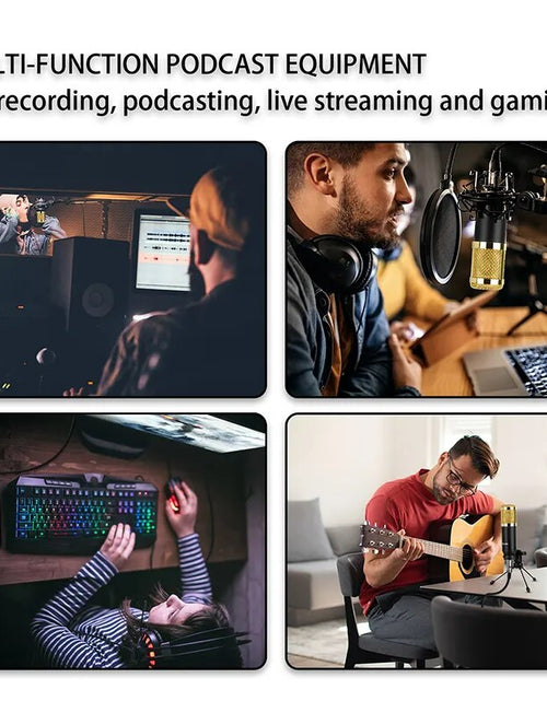 Load image into Gallery viewer, Streaming Microphone Kit with Audio Mixer and Condenser Microphone,Microphone Set for Podcast,Live Broadcast,Podcast
