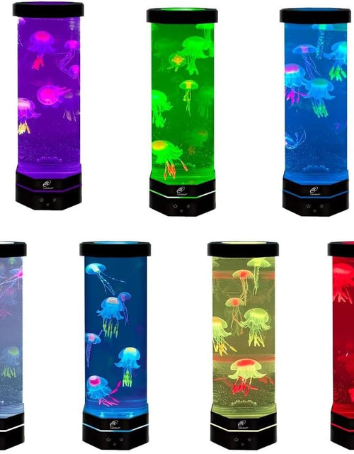 Load image into Gallery viewer, LED Desktop Jellyfish Lava Lamp with Color Changing Light Effects. a Sensory Synthetic Jelly Fish Tank Aquarium Mood Lamp. Excellent Gift
