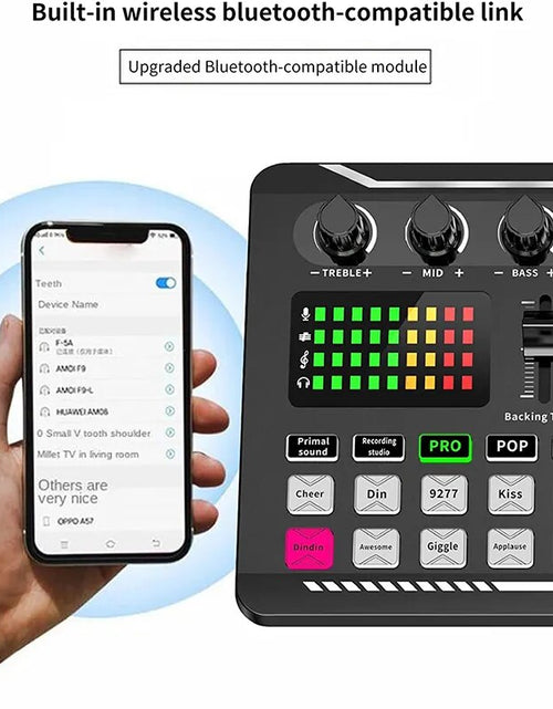 Load image into Gallery viewer, Streaming Microphone Kit with Audio Mixer and Condenser Microphone,Microphone Set for Podcast,Live Broadcast,Podcast
