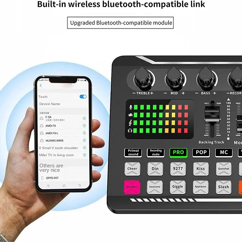 Streaming Microphone Kit with Audio Mixer and Condenser Microphone,Microphone Set for Podcast,Live Broadcast,Podcast