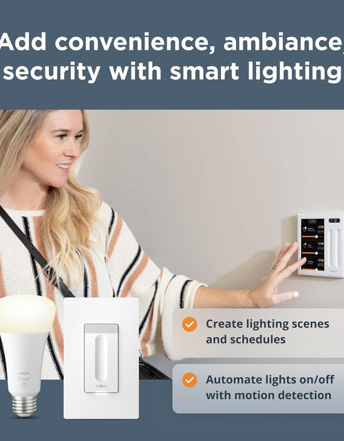 Load image into Gallery viewer, Smart Home Control (2-Switch Panel) — Alexa Built-In &amp; Compatible with Ring, Sonos, Hue, Google Nest, Wemo, Smartthings, Apple Homekit — In-Wall Touchscreen Control for Lights, Music, &amp; More
