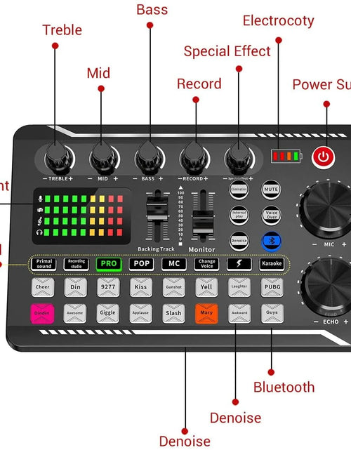 Load image into Gallery viewer, Streaming Microphone Kit with Audio Mixer and Condenser Microphone,Microphone Set for Podcast,Live Broadcast,Podcast
