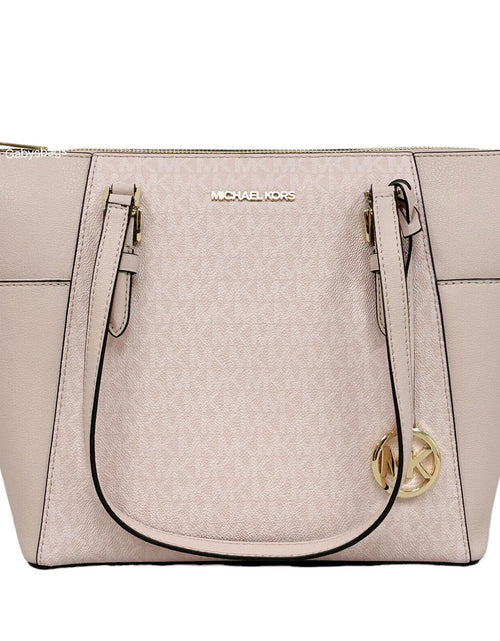 Load image into Gallery viewer, Michael Kors Charlotte Top Zip Tote MK Signature Shoulder Bag
