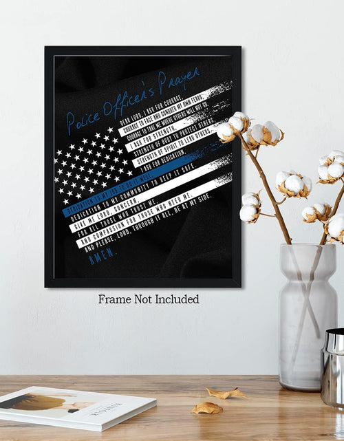 Load image into Gallery viewer, Police Prayer Wall Art Print - Law Enforcement Prints - Police Officer Gifts - Police Academy Graduation - Police Officer Wall Decor - Law Enforcement Appreciation Gift - 8X10 Unframed Print
