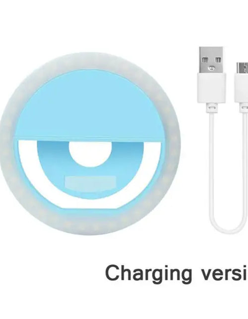 Load image into Gallery viewer, USB Charge Led Selfie Ring Light Mobile Phone Lens LED Selfie Lamp Ring for Iphone Samsung Xiaomi POCO Phone Tablet Selfie Light
