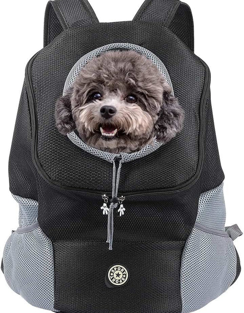 Load image into Gallery viewer, Dog Backpack, Puppy Backpack, Pet Carrier Backpack Small Dog Backpack Carrier Pet Travel Carrier Dog Front Carrier with Breathable Head Out Design and Padded Shoulder for Hiking Outdoor Travel(S)
