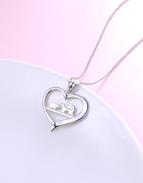 Load image into Gallery viewer, Sterling Silver for Mom Necklace Mothers Day Gift Mama Bear Pendant Necklace or Bracelet for Mum
