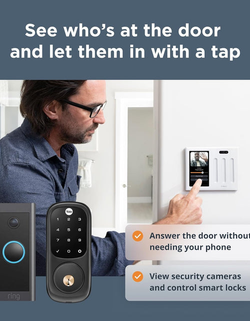 Load image into Gallery viewer, Smart Home Control (2-Switch Panel) — Alexa Built-In &amp; Compatible with Ring, Sonos, Hue, Google Nest, Wemo, Smartthings, Apple Homekit — In-Wall Touchscreen Control for Lights, Music, &amp; More
