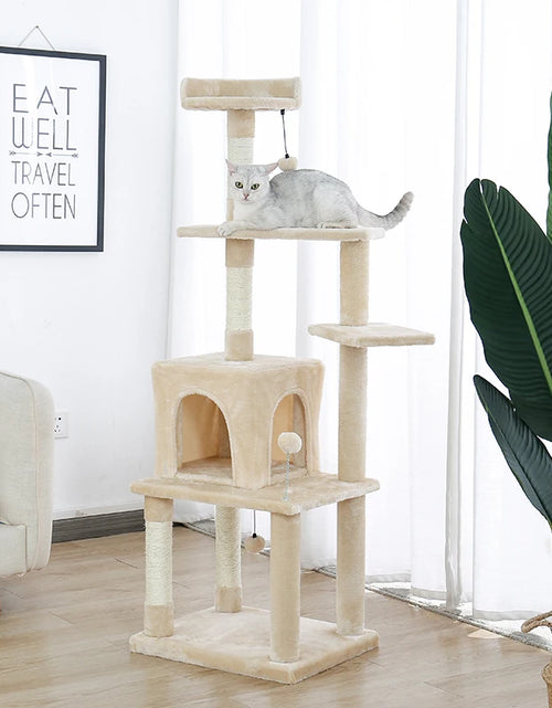 Load image into Gallery viewer, Pet Cat Tree House 7 Kinds House with Hanging Ball Cat Condo Climbing Frame Furniture Scratchers Post for Kitten Cat Playing Toy
