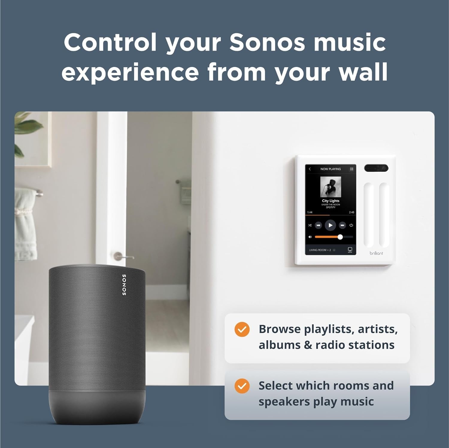 Smart Home Control (2-Switch Panel) — Alexa Built-In & Compatible with Ring, Sonos, Hue, Google Nest, Wemo, Smartthings, Apple Homekit — In-Wall Touchscreen Control for Lights, Music, & More