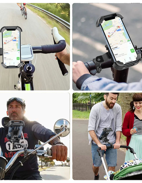 Load image into Gallery viewer, Bicycle Phone Holder Stand for Iphone Xiaomi Samsung Motorcycle Mobile Cellphone Holder Bike Scooter Handlebar Clip Mount
