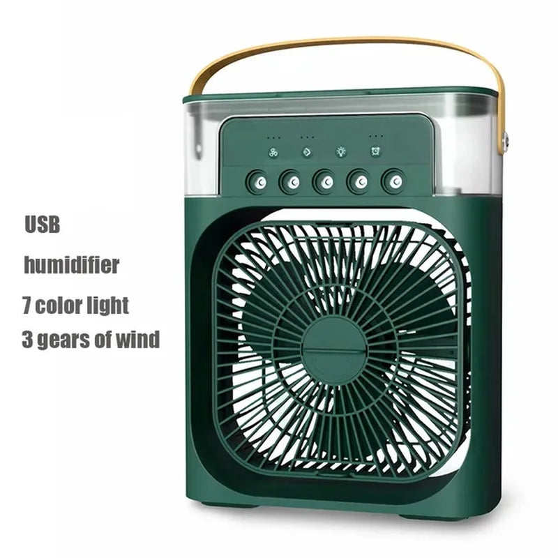 Portable Humidifier Fan Air Conditioner Household Small Air Cooler Hydrocooling Portable Air Adjustment for Office 3 Speed Fan