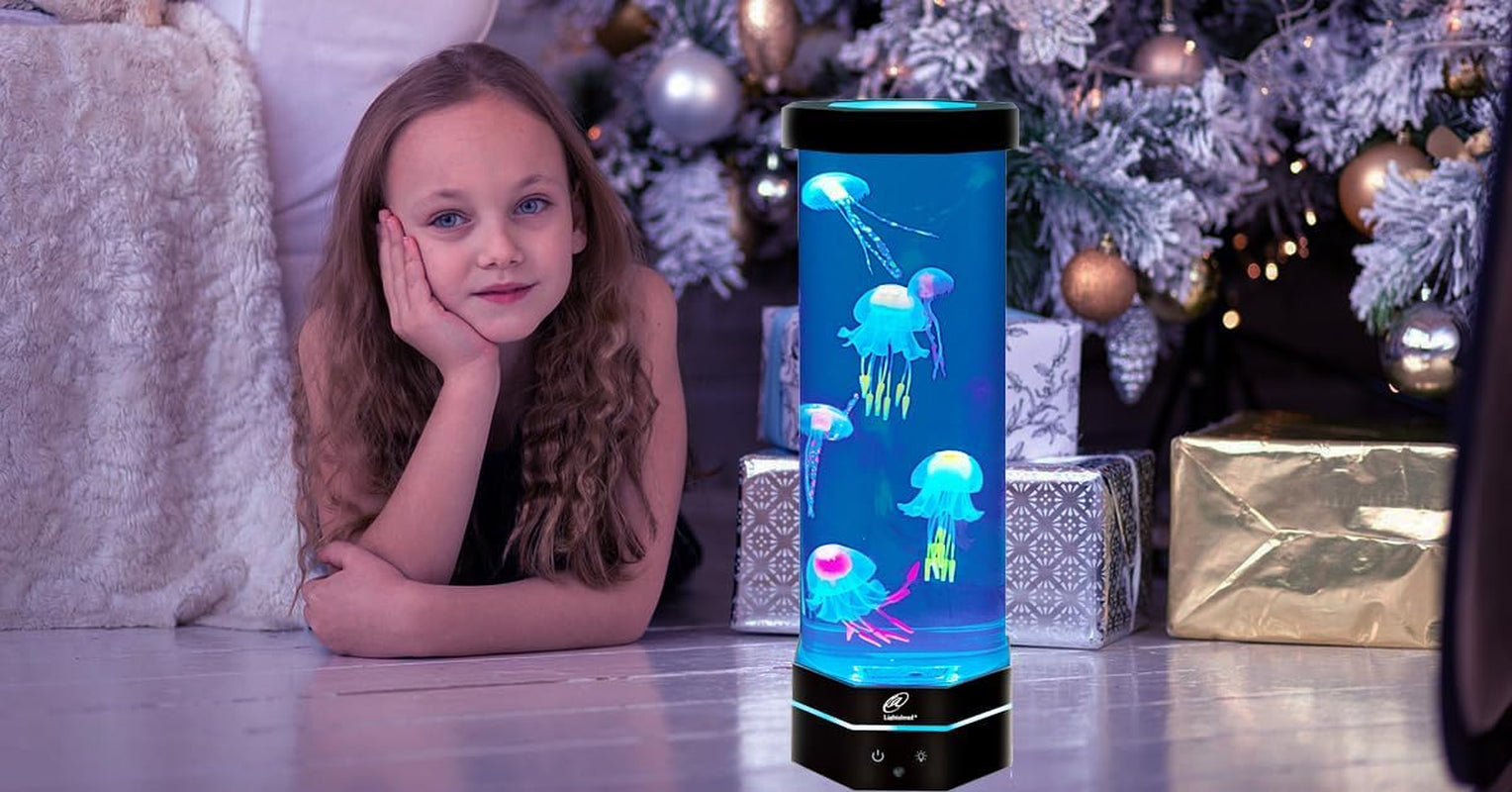 LED Desktop Jellyfish Lava Lamp with Color Changing Light Effects. a Sensory Synthetic Jelly Fish Tank Aquarium Mood Lamp. Excellent Gift