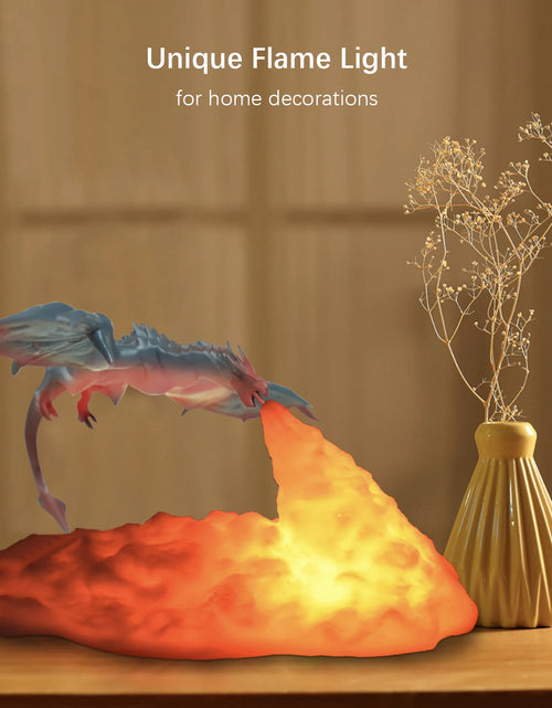 Load image into Gallery viewer, 3D Printed Fire Dragon Night Light,Usb Rechargeable LED Lights,Table Lamp for Home Bedroom E-Sport Decora,As Kids&#39;,Adult Gifts
