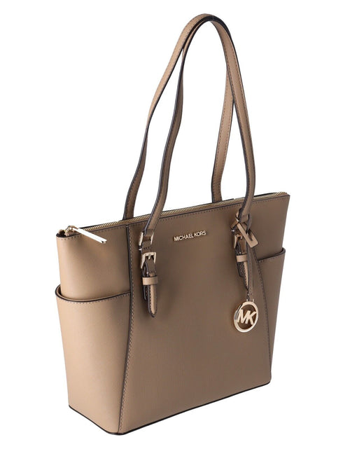 Load image into Gallery viewer, Michael Kors Charlotte Top Zip Tote MK Signature Shoulder Bag
