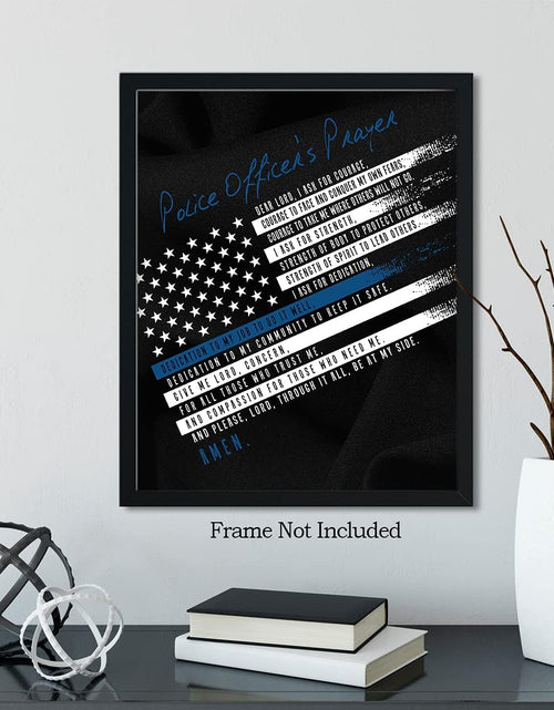 Load image into Gallery viewer, Police Prayer Wall Art Print - Law Enforcement Prints - Police Officer Gifts - Police Academy Graduation - Police Officer Wall Decor - Law Enforcement Appreciation Gift - 8X10 Unframed Print
